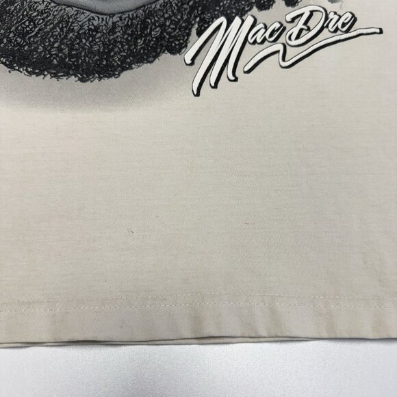 Vintage Mac Dre Rap Tee T Shirt Mens 4XL Tall White All Over Print Big Head Y2K - Picture 11 of 16
